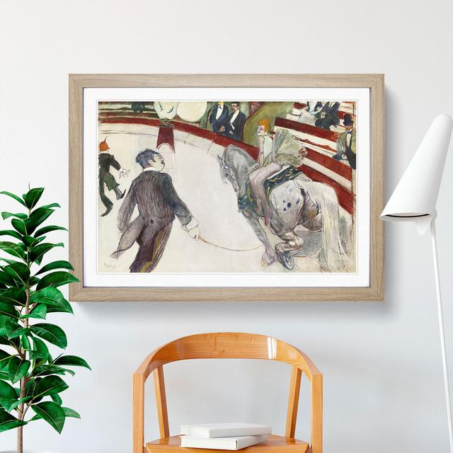 The Cirque Fernando by Henri de Toulouse-Lautrec - Picture Frame Painting East Urban Home Frame Option: Oak Framed, Size: 48cm H x 65cm W x 2cm D on Productcaster.