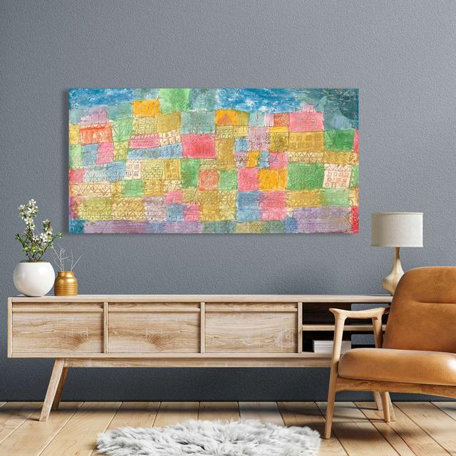 Bunte Landschaft von Paul Klee - Kunstdrucke auf Leinwand Perspections Größe: 35 cm H x 70 cm B x 4 cm T on Productcaster.