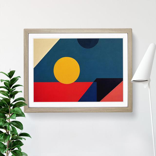 Bold Suprematism Vol.1 Abstract - Single Picture Frame Print Metro Lane Size: 46cm H x 64cm W x 2cm D, Frame Colour: Oak Framed on Productcaster.