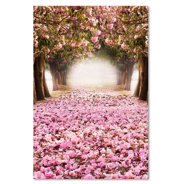 Leinwandbild Pink Landscapes Union Rustic Größe: 90 cm H x 60 cm B x 3 cm T on Productcaster.