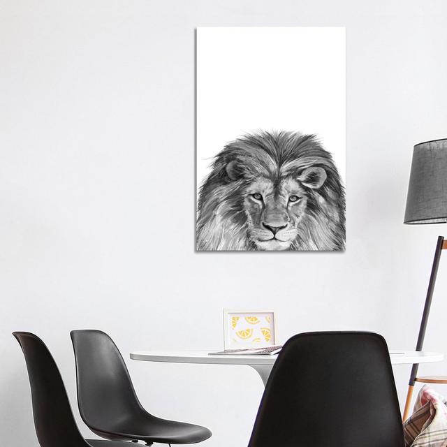 Lion by Laura Graves - Wrapped Canvas Print Latitude Run Size: 101.6cm H x 66.04cm W x 3.81cm D on Productcaster.