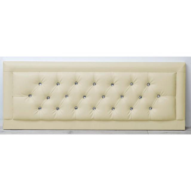 Tabor Upholstered Headboard Mercer41 Size: Super King (6'), Colour: Cream on Productcaster.