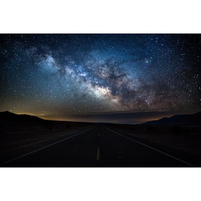 Milky Way Over Country Road by Schroptschop - Print 17 Stories Size: 50cm H x 75cm W on Productcaster.