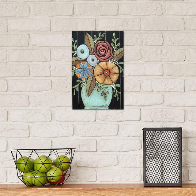 Prim Floral by Karla Gerard - Wrapped Canvas Print Latitude Run Size: 30.48cm H x 20.32cm W x 1.91cm D on Productcaster.