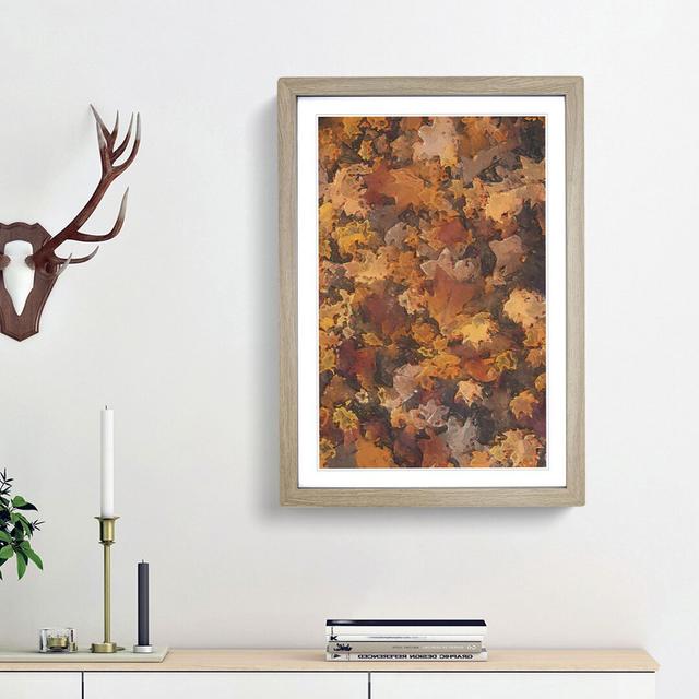 Fallen Leaves - Picture Frame Graphic Art Print East Urban Home Frame Option: Oak, Size: 60cm H x 40cm W x 2cm D on Productcaster.