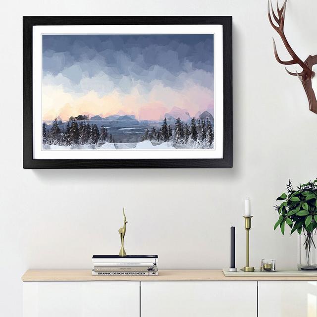 Sunrise in Finland in Abstract - Picture Frame Graphic Art Print East Urban Home Size: 62cm H x 87cm W x 2cm D, Frame Option: Black Framed on Productcaster.