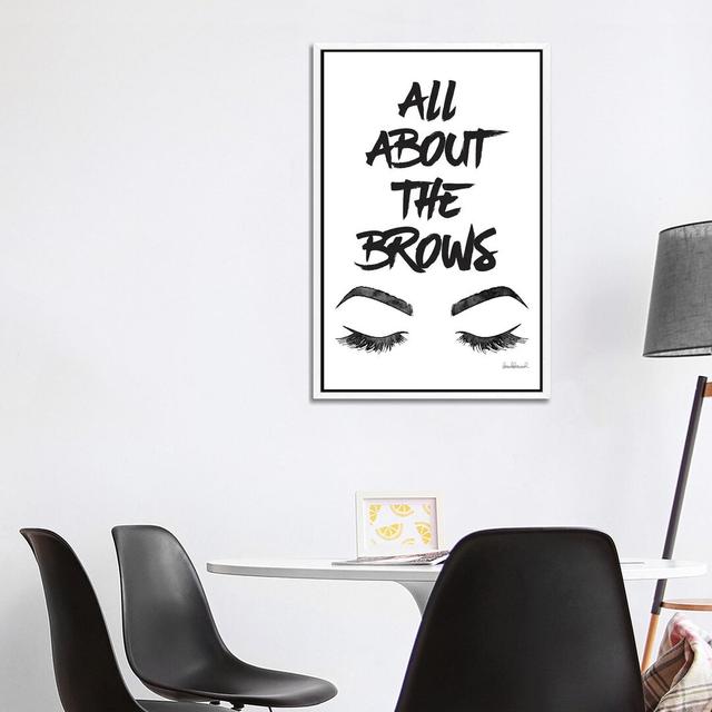 All About The Brows by Amanda Greenwood - Print on Canvas 17 Stories Format: White Framed Canvas, Size: 101.6cm H x 66.04cm W x 3.81cm D on Productcaster.