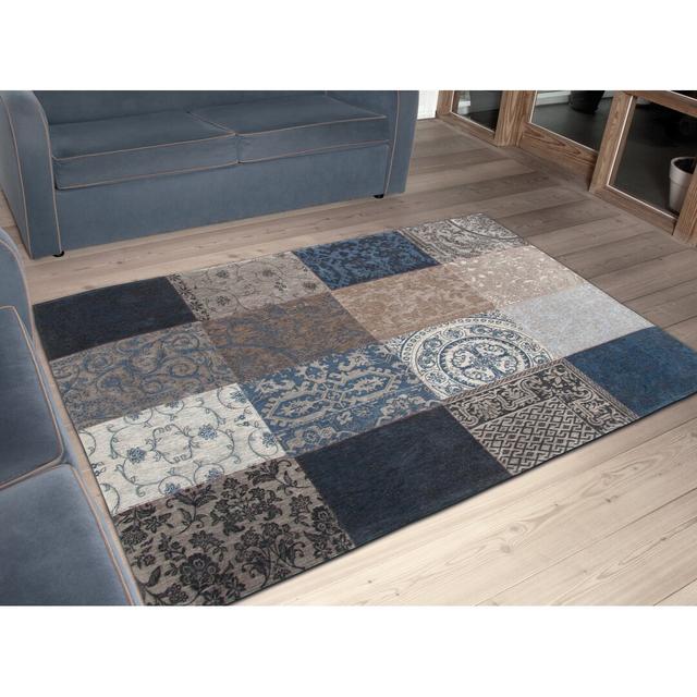 Vintage Patchwork Machine Woven Flatweave Area Rug Louis de Poortere Rug Size: Rectangle 140 x 200cm on Productcaster.