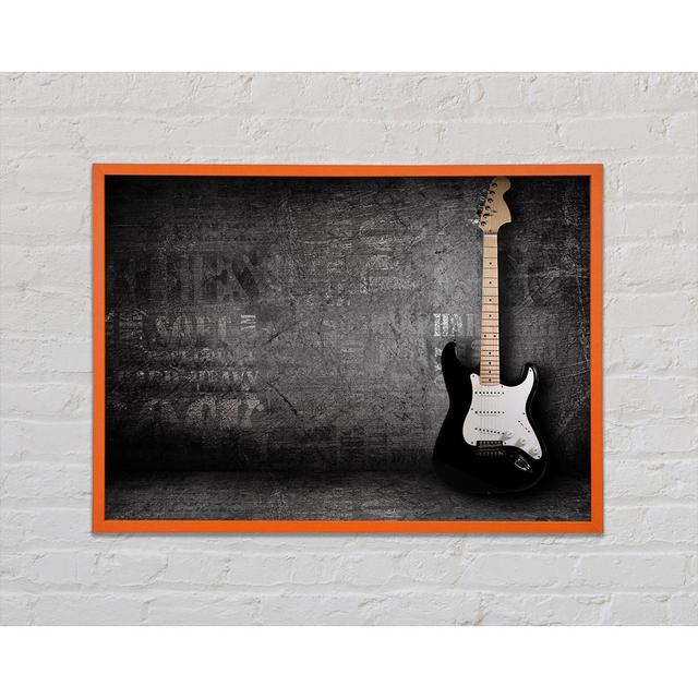 Grunge Guitar Distressed - Single Picture Frame Art Prints Ophelia & Co. Size: 59.7cm H x 84.1cm W x 2cm D on Productcaster.