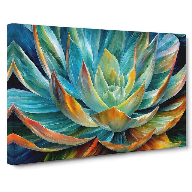 Succulent Plant Painting Vol.3 Abstract - Wrapped Canvas Graphic Art World Menagerie Size: 40cm H x 60cm W x 3cm D on Productcaster.