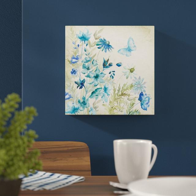 Wildflower and Butterfly by Tre Sorelle Studios - Wrapped Canvas Graphic Art Print East Urban Home Size: 76.2cm H x 76.2cm W on Productcaster.