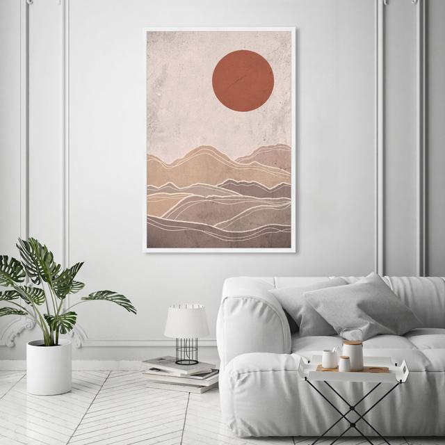 Nature and Landscape Minimal Contemporary Sand Dunes by Oliver Gal - Picture Frame Graphic Art Oliver Gal Frame Colour: White Framed, Size: 137.16cm H on Productcaster.