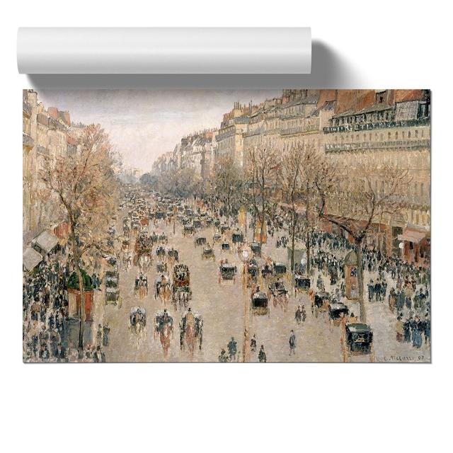 Boulevard Montmartre Vol.4 by Camille Pissarro - No Frame Painting East Urban Home Size: 42cm H x 59cm W x 0.1cm D on Productcaster.