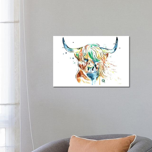 Heilan Coo by Lisa Whitehouse - Wrapped Canvas Gallery-Wrapped Canvas Giclée Natur Pur Size: 45.72cm H x 66.04cm W x 1.905cm D on Productcaster.