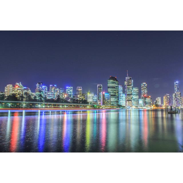 Scanlan Brisbane Night Skyline by ViktorBodnar - Wrapped Canvas Photograph Latitude Run Size: 30cm H x 46cm W 3.8cm D on Productcaster.