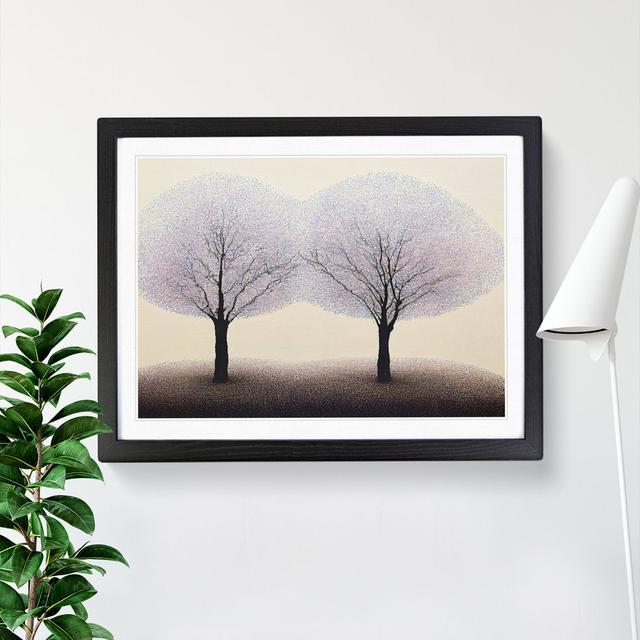 Mysterious Trees - Picture Frame Graphic Art Marlow Home Co. Frame Colour: Black , Size: 34cm H x 46cm W x 2cm D on Productcaster.