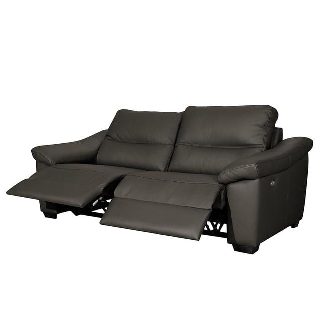 Edeltrudis Genuine Leather 2 Seater Reclining Sofa - Wider 17 Stories Upholstery Colour: Anthracite on Productcaster.