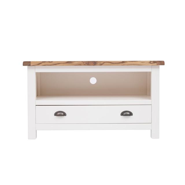 Vega TV Stand for TVs up to 48" Longshore Tides Colour: Off White/Natural on Productcaster.