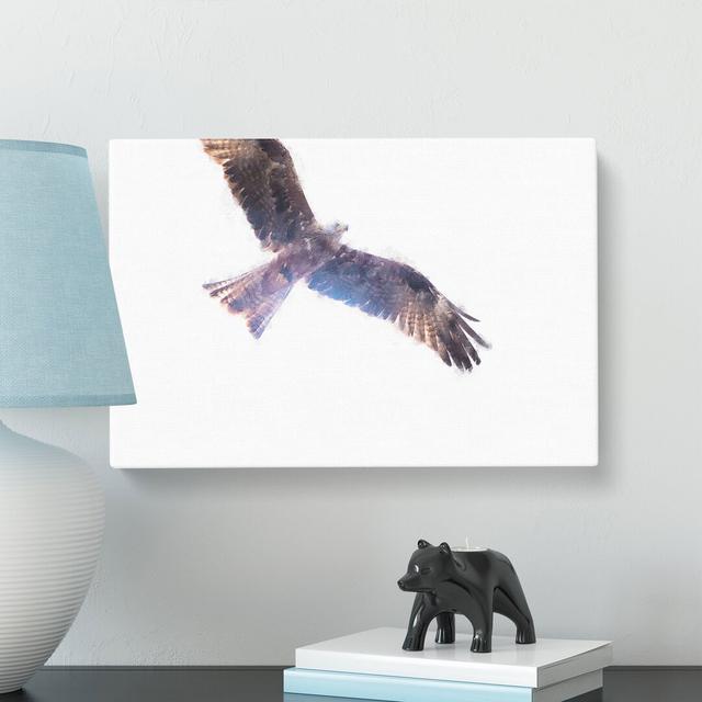 Flying Eagle - Wrapped Canvas Painting East Urban Home Size: 40cm H x 60cm W x 3cm D on Productcaster.