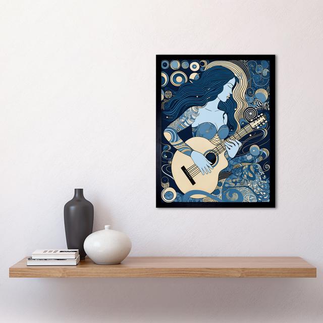 Aamira Woman With Sleeve Tattoo Playing Guitar Music - Print Marlow Home Co. on Productcaster.