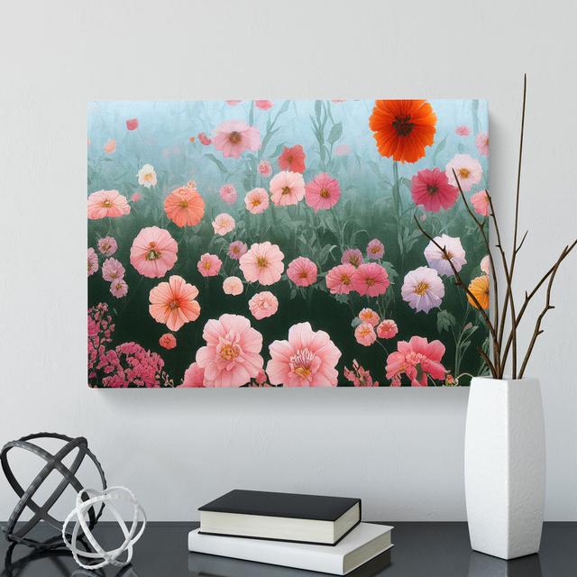 Astounding Flower Market - Wrapped Canvas Graphic Art Marlow Home Co. Size: 40cm H x 60cm W x 3cm D on Productcaster.