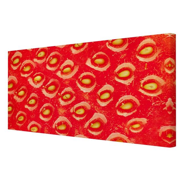 Strawberry - Photographic Print on Canvas East Urban Home Size: 100cm L x 50cm W on Productcaster.