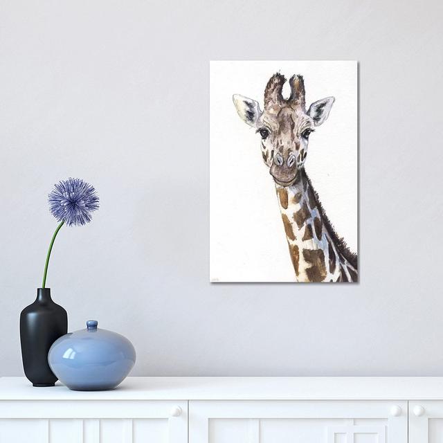 Giraffe On White by George Dyachenko - Wrapped Canvas Print Latitude Vive Size: 45.72cm H x 30.48cm W x 1.91cm D on Productcaster.