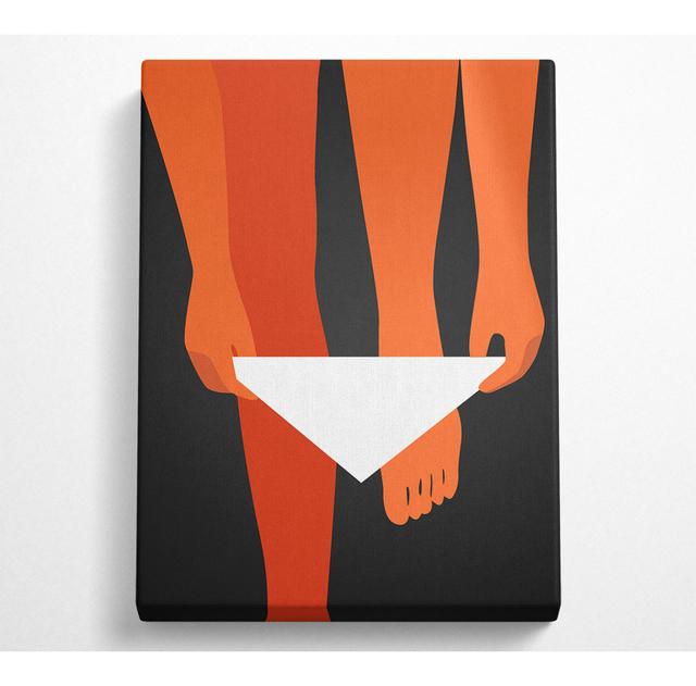 Orange Lady With White Underwear - Print Metro Lane Size: 121.9cm H x 81cm W on Productcaster.