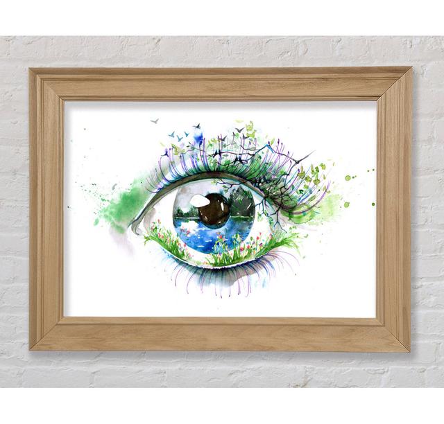 Watercolour Nature Eye - Print Bright Star Size: 42cm H x 59.7cm W x 8cm D on Productcaster.