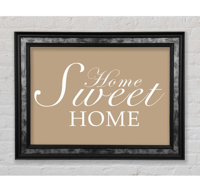 Home Sweet Home - Single Picture Frame Art Prints Bright Star Colour: Beige, Size: 21cm H x 42cm W on Productcaster.