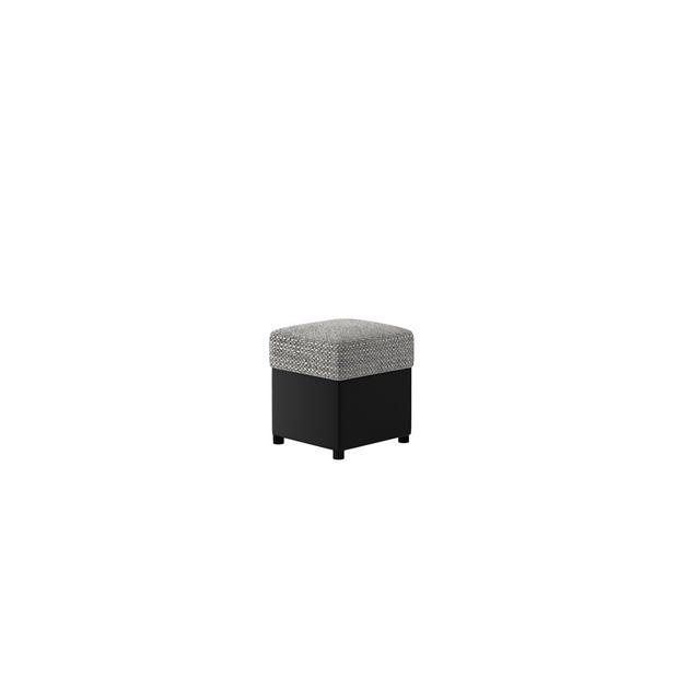 Hocker Envy mit Stauraum 17 Stories Polsterfarbe: Grau/ Schwarz on Productcaster.