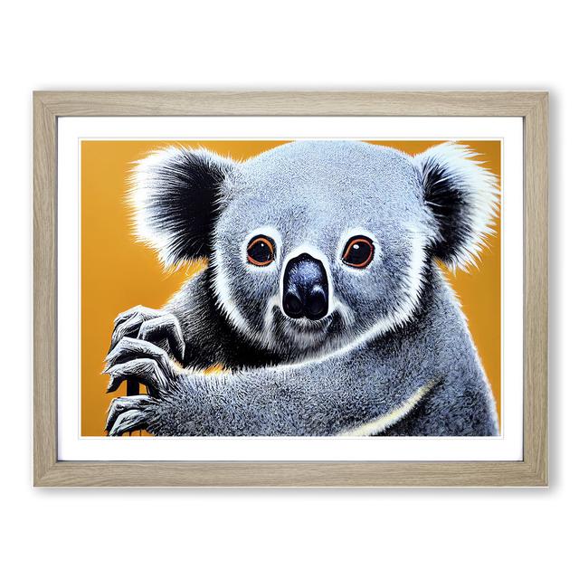 Incredible Koala Bear - Picture Frame Graphic Art Latitude Vive Size: 46cm H x 64cm W x 2cm D, Frame Colour: Oak on Productcaster.