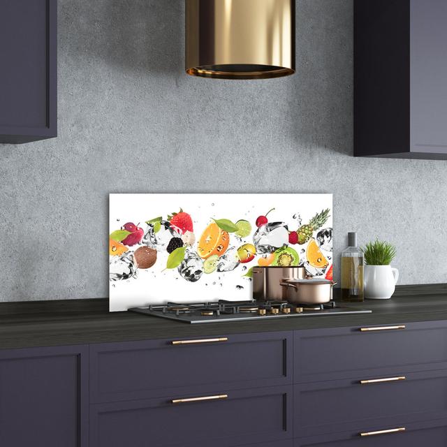 Fruit and Water 50cm x 100cm Glass Panel Ebern Designs on Productcaster.