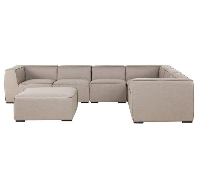 Taniya Garden Corner Sofa Ivy Bronx Colour: Beige on Productcaster.