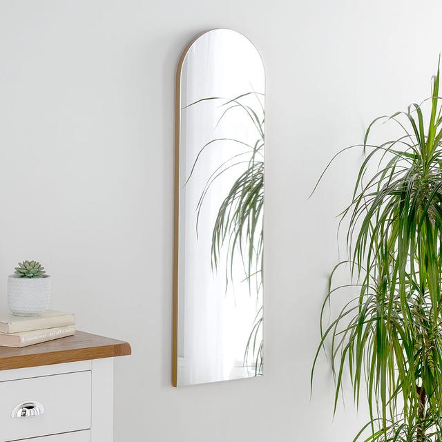 Fernville Wood Framed Wall Mounted Mirror Brayden Studio Finish: Matt Gold on Productcaster.