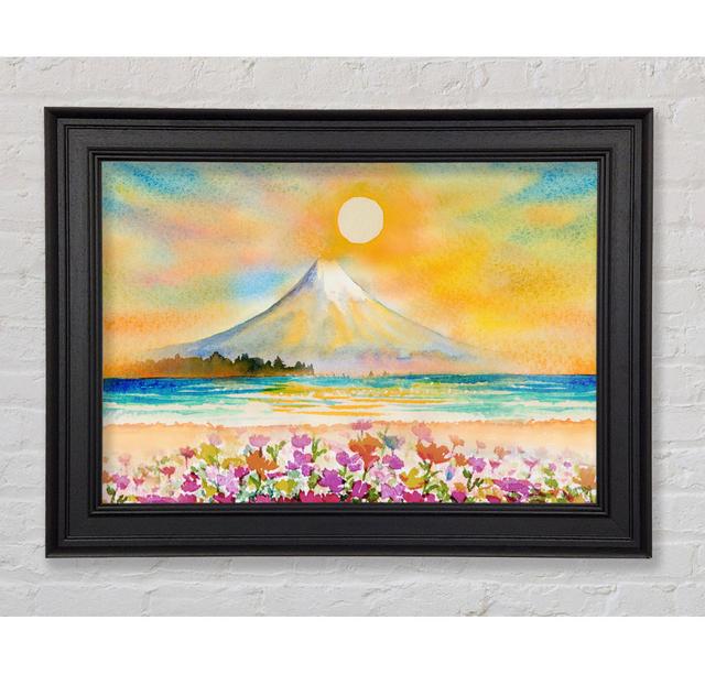 Sun Over The Volcano - Single Picture Frame Art Prints Union Rustic Size: 42Cm H x 59.7cm W x 8cm D on Productcaster.