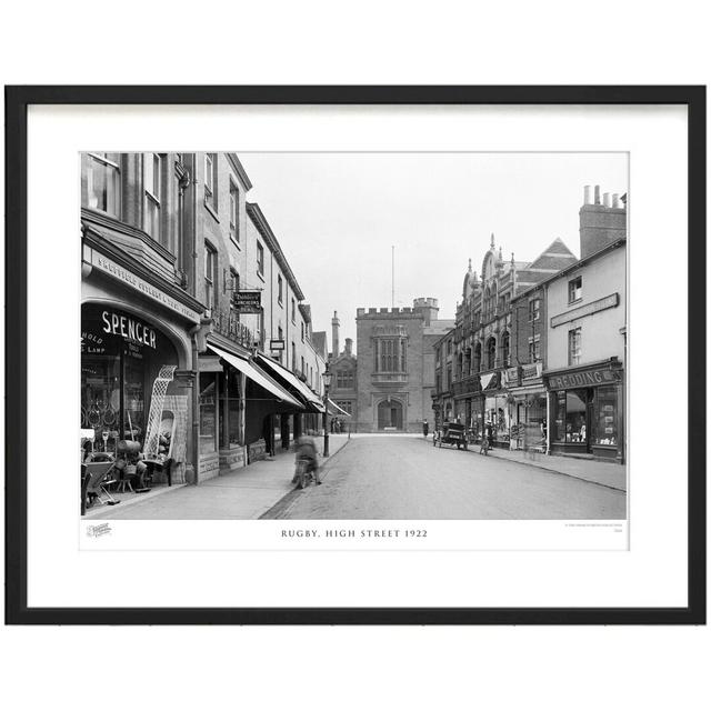 'Rugby, High Street 1922' by Francis Frith - Picture Frame Photograph Print on Paper The Francis Frith Collection Size: 40cm H x 50cm W x 2.3cm D on Productcaster.