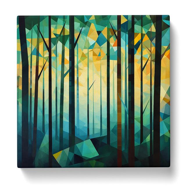 Forest Cubism No.2 - Print Alpen Home Size: 35cm H x 35cm W x 3cm D on Productcaster.