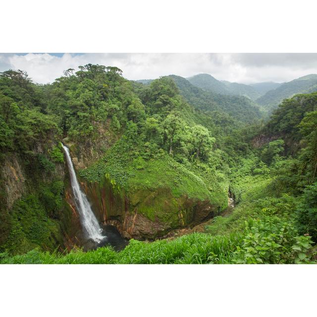 Earlton Waterfall In Costa Rica - Wrapped Canvas Print Alpen Home Size: 51cm H x 76cm W x 3.8cm D on Productcaster.