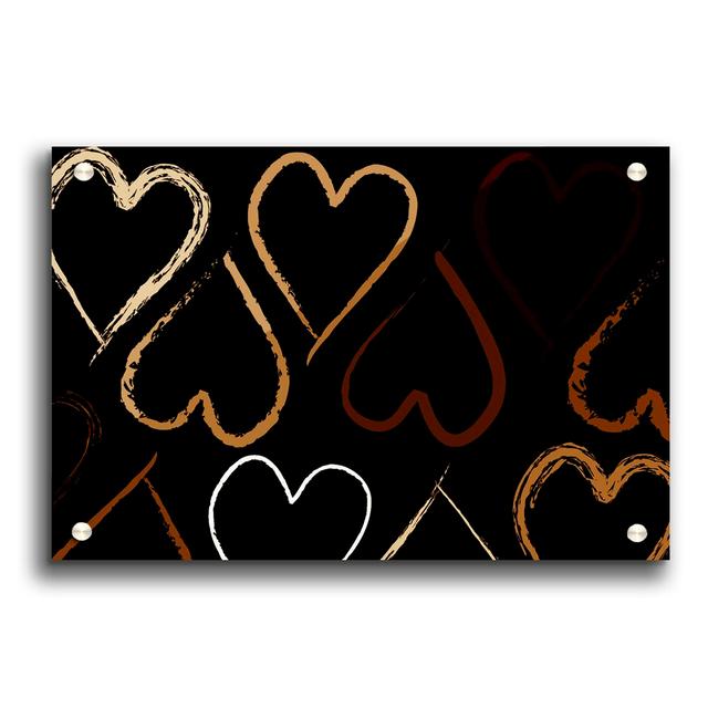 Chocolate Love Hearts - Unframed Graphic Art Print on Acrylic East Urban Home Size: 42cm H x 59.4cm W on Productcaster.