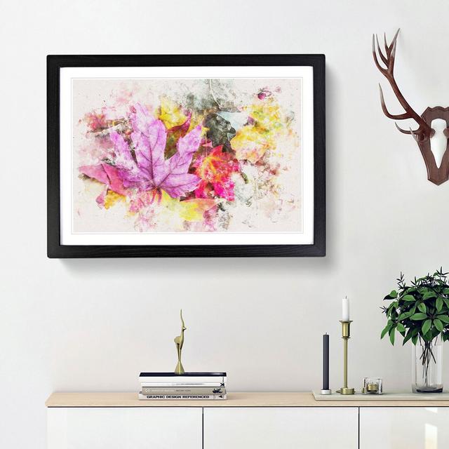 Colourful Autumn Leaves - Picture Frame Painting Print East Urban Home Size: 40cm H x 60cm W x 2cm D, Frame Option: Black Framed on Productcaster.