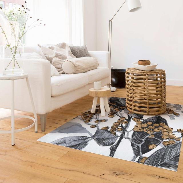 Square Gyta Floral Machine Woven Area Rug East Urban Home Rug Size: Square 80cm on Productcaster.