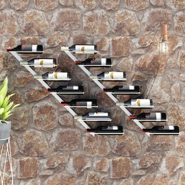 Janesville 14 Bottle Wall Mounted Wine Rack (Set of 2) Williston Forge Colour: White on Productcaster.