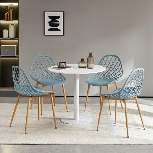 Casitas 4 - Person Dining Set George Oliver Chair Colour: Light Blue on Productcaster.