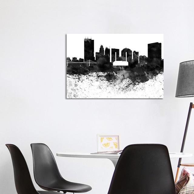 Toledo Skyline - Wrapped Canvas Painting Latitude Run Size: 66.04cm H x 101.6cm W x 1.91cm D on Productcaster.