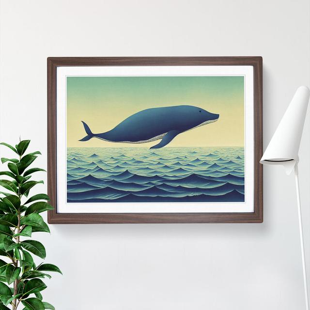 Whale Art Vol.4 House of Hampton Format: Walnut Framed, Size: 25cm H x 34cm W x 2cm D on Productcaster.