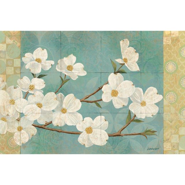 Kimono Blossoms by Kathrine Lovell - Wrapped Canvas Painting Marlow Home Co. Size: 61cm H x 91cm W on Productcaster.