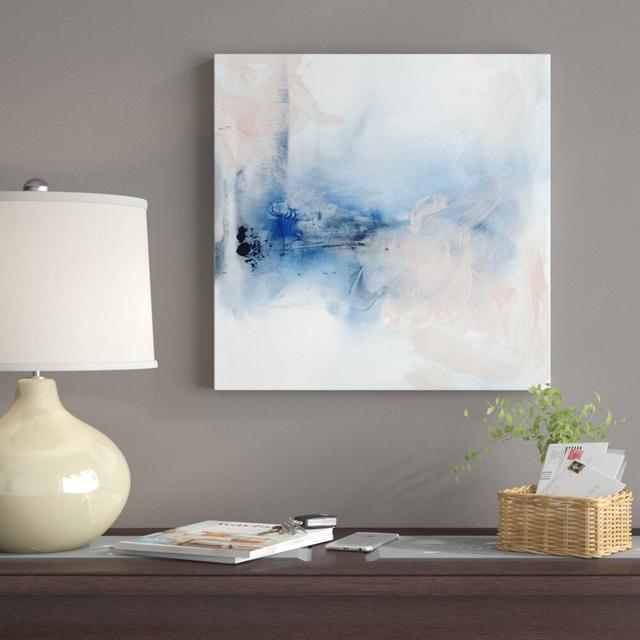 Indigo and Blush IV by Ethan Harper - Wrapped Canvas Painting Print House of Hampton Size: 51cm H x 51cm W on Productcaster.