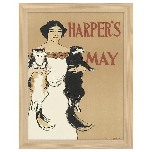 Leinwandbild Vintage Artistic Poster Harper''s May 1897 Maturi Rahmen-Option: Braun on Productcaster.