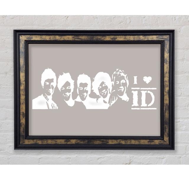 Music Quote I Love 1 Direction Chocolate - Single Picture Frame Art Prints Bright Star Size: 59.7cm H x 84.1cm W x 8cm D, Colour: Beige on Productcaster.